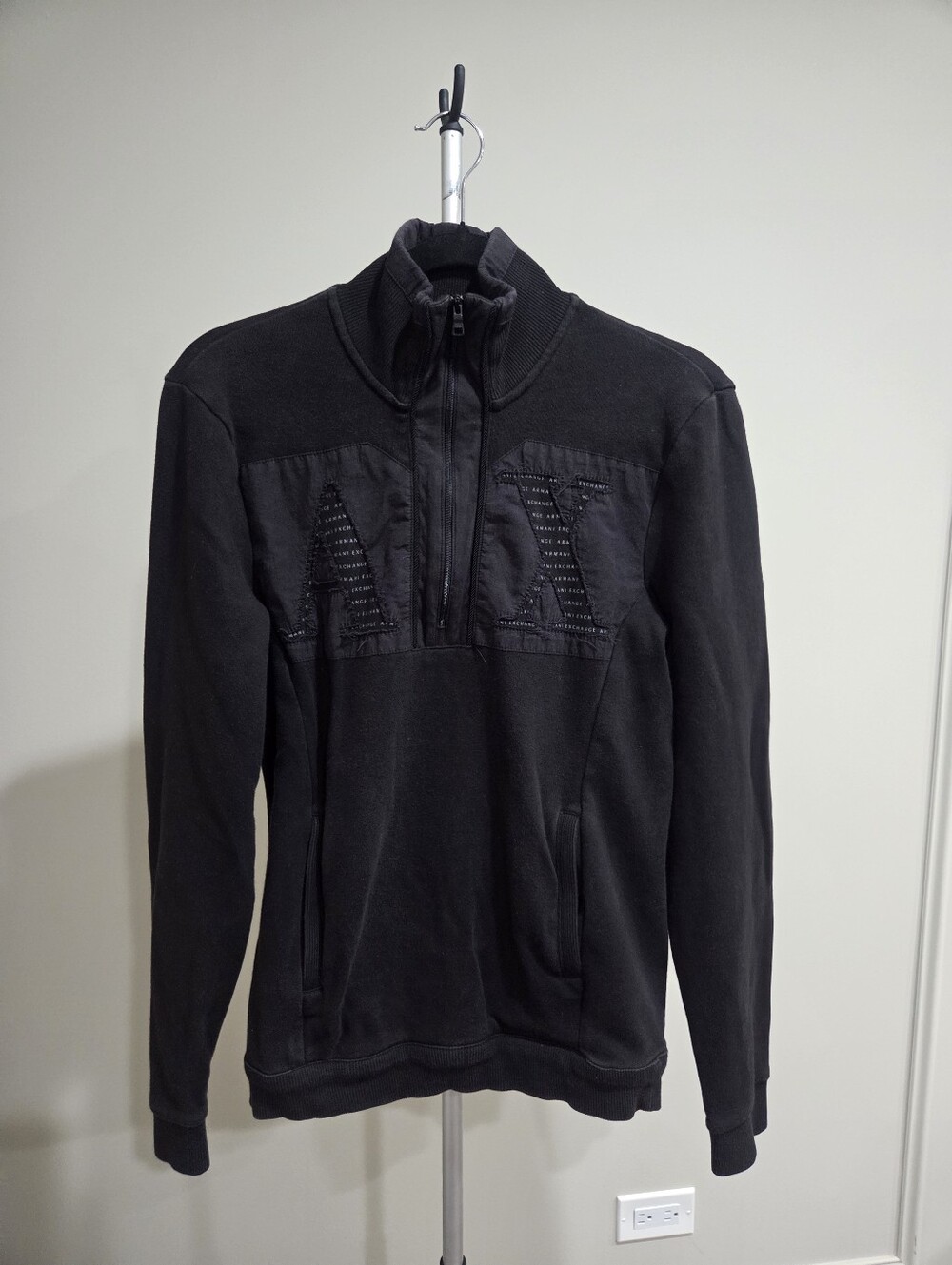 A/X Armani Exchange Black Zip-Up Sweater Sz.S